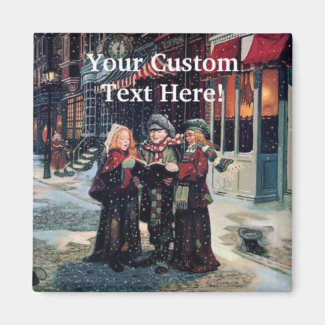 Weihnachts Winter Carolers Magnet (Vorne)