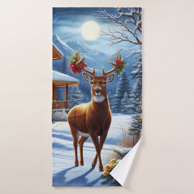 Weihnachts-/Winter-Deferlodge Badehandtuch (Badehandtuch)