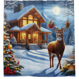 Weihnachts-/Winter-Deferlodge Duschvorhang