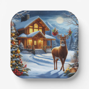 Weihnachts-/Winter-Deferlodge Pappteller