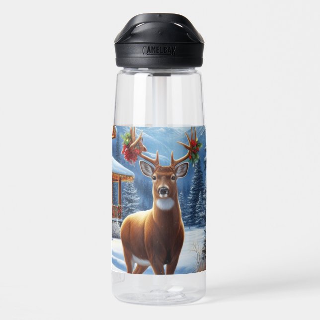 Weihnachts-/Winter-Deferlodge Trinkflasche (Rückseite)