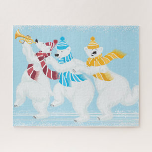 Weihnachts-Winter-Eisbär-Umzug-Puzzle