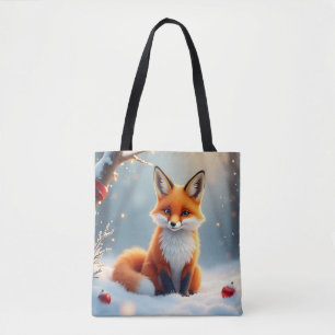 Weihnachts-Winter-Fuchs-Tragetasche Tasche