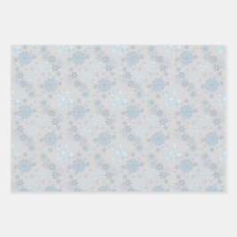 Weihnachts-Winter-Hanukkah-Schneeflocken-Design Geschenkpapier Set