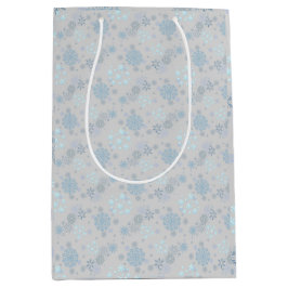 Weihnachts-Winter-Hanukkah-Schneeflocken-Design Mittlere Geschenktüte