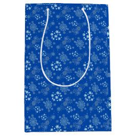Weihnachts-Winter-Hanukkah-Schneeflocken-Design  Mittlere Geschenktüte