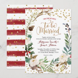 Weihnachts-Winter-Hochzeit Einladung