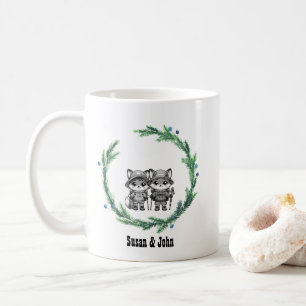 Weihnachts-Winter-Kranz-Lager neu verheiratet Coup Kaffeetasse
