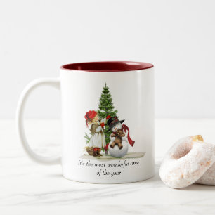Weihnachts-/Winter-Mug Zweifarbige Tasse