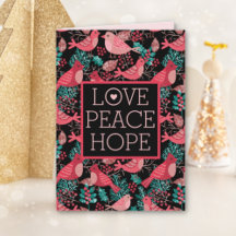 Weihnachts Winter Red Bird Berries Frieden Feierta