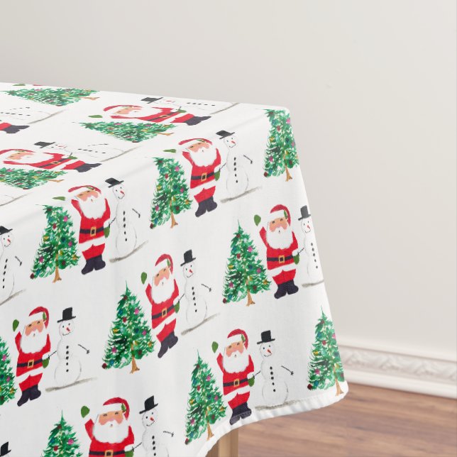 Weihnachts Winter Red Retro Vintag Tischdecke (Beispiel)