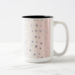 Weihnachts-Winter-Schneeflocke Zweifarbige Tasse