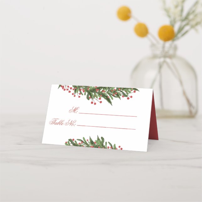 Weihnachts-Winter-Winter-Probe Platzkarte (Vorderseite)