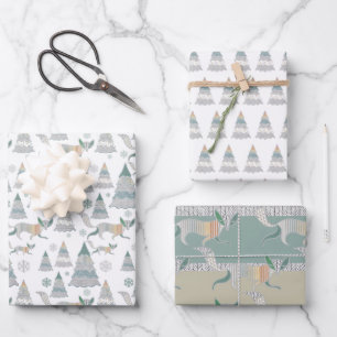 Weihnachts Winter Wonder Tree Geschenkpapier Set