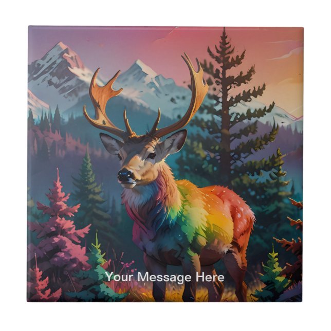 Weihnachts Winter Wonderland Ferienzeit Fliese (Vorderseite)