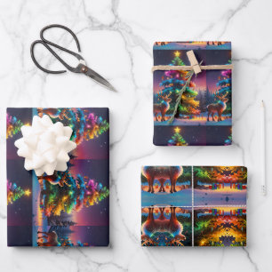 Weihnachts Winter Wonderland Ferienzeit Geschenkpapier Set