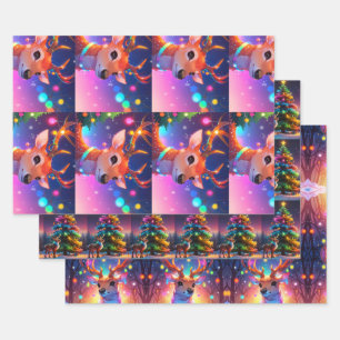 Weihnachts Winter Wonderland Ferienzeit Geschenkpapier Set