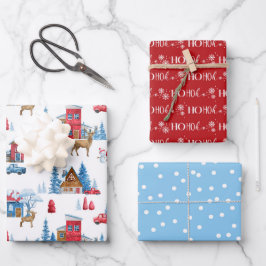 Weihnachts Winter Wonderland Geschenkpapier Set