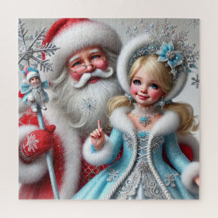 Weihnachts-Winter-Wunderland Santa Schnee Jungfrau