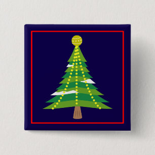 Weihnachts-Winterbaum mit Lichtern-15044 Button