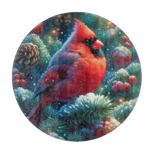 Weihnachts-/Winterkardinal Schneidebrett