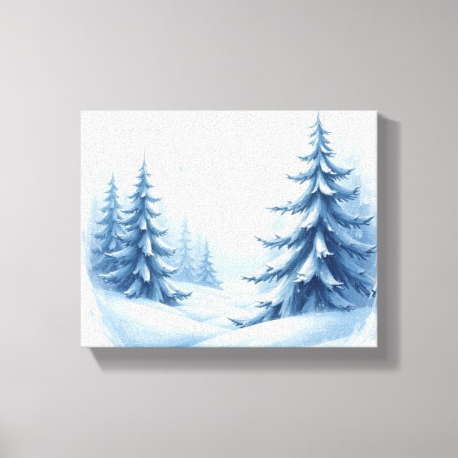 Weihnachts-Winterland Leinwanddruck (Vorderseite)