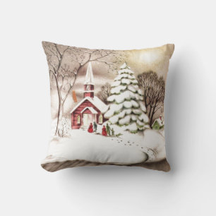 Weihnachts-Winterlandschaft Kissen
