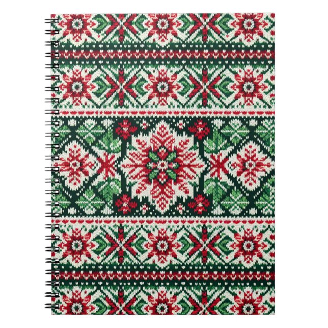 Weihnachts-/Wintermesse Rot & Grün Notizblock (Vorderseite)