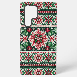 Weihnachts-/Wintermesse Rot & Grün Samsung Galaxy Hülle