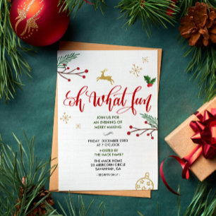 Weihnachts-Winterparty-Einladung Einladung