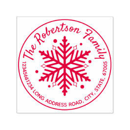 Weihnachts-Winterschneeflocken-Rücksendeadresse Permastempel