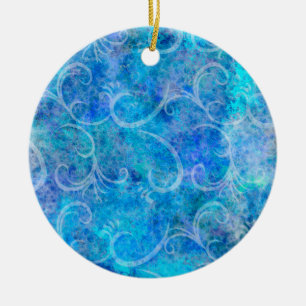Weihnachts-Wintersturm Viktorianische Filigree-Wir Keramik Ornament