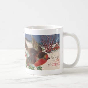 Weihnachts-Wintervogel Kaffeetasse