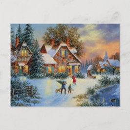 Weihnachts-Winterzeit Feiertagspostkarte