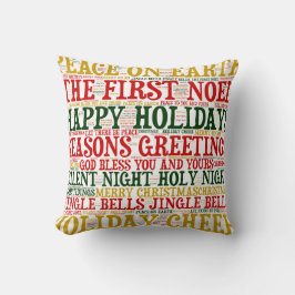Weihnachts Word Cloud Kissen, Stil 2 Kissen