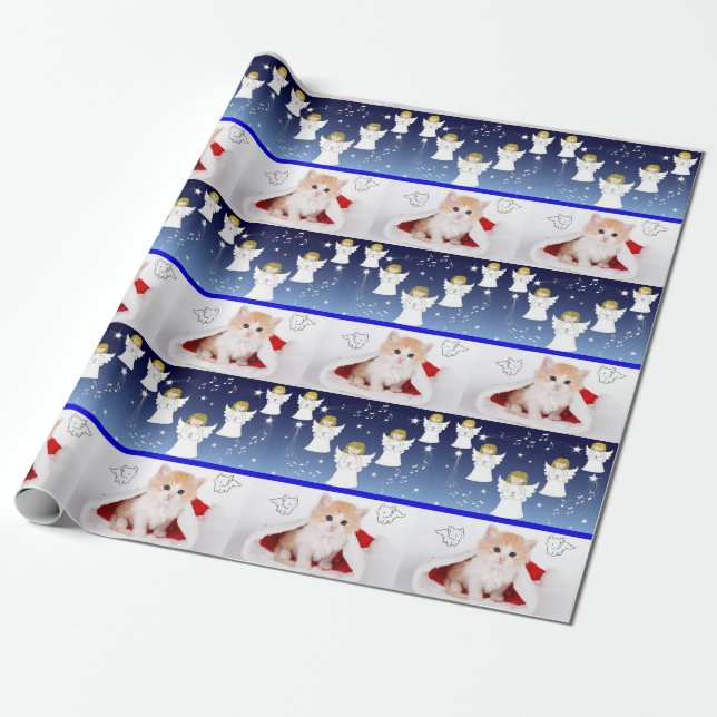 Weihnachts-Wrackpapier-Engel Geschenkpapier (Ungerollt)