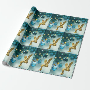 Weihnachts-Wrackpapier-Engel Geschenkpapier