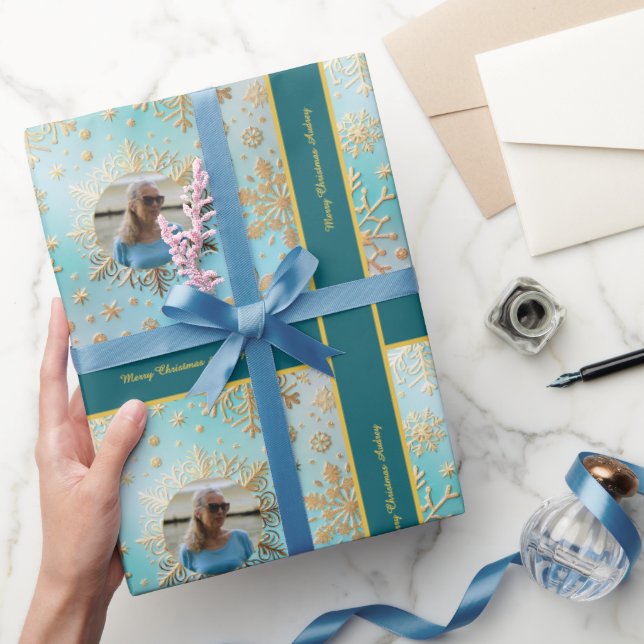 Weihnachts-Wrapping Paper mit Foto und Text Geschenkpapier (Schenken)