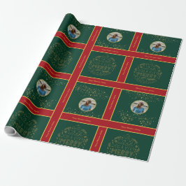 Weihnachts-Wrapping Paper mit Foto und Text Geschenkpapier