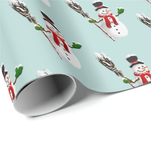 Weihnachts-Wrapping Paper Snowman Geschenkpapier