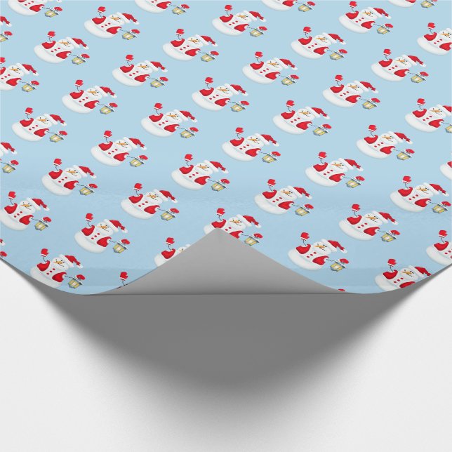 Weihnachts-Wrapping Paper Snowman Geschenkpapier (Ecke)