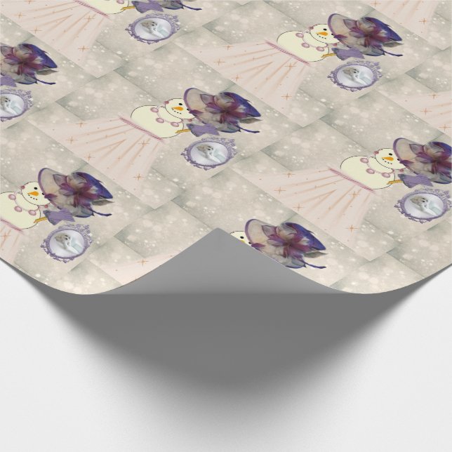 Weihnachts-Wrapping Paper Snowman, Vintag Geschenkpapier (Ecke)