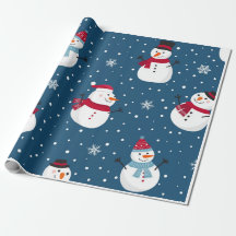 Weihnachts-Wrapping Paper (Thema Snowman)