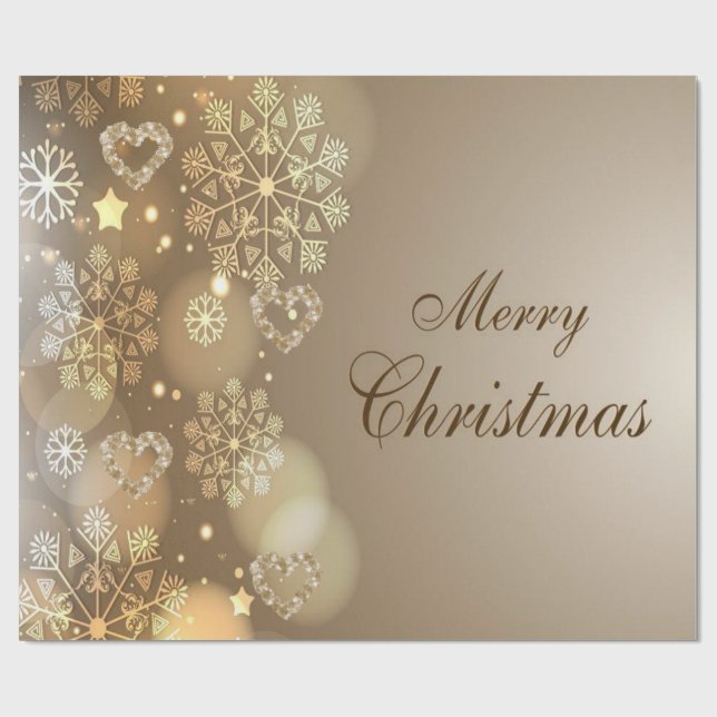 Weihnachts-Wrapping Papier Frohe Weihnachten Geschenkpapier (Flach)