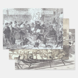 Weihnachts-Wrapping Papier SNOW, PARIS..