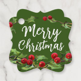 Weihnachts-Wrath-Mistletoe-Geschenk-Tag Geschenkanhänger