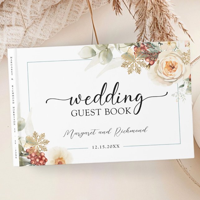 Weihnachts-Wreath Winter Wedding Gästebuch (Von Creator hochgeladen)