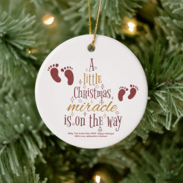 Weihnachts-Wunder-Schwangerschaft Ankündigung Keramik Ornament