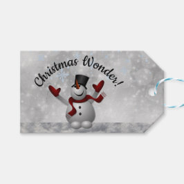 Weihnachts-Wunder Snowman Flutterschneeflocken Geschenkanhänger