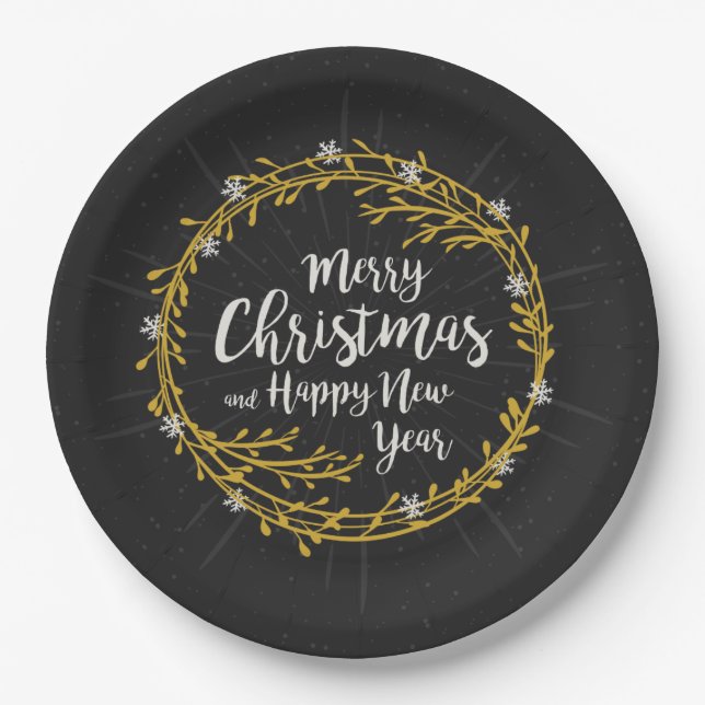 Weihnachts wünscht Teller (Vorderseite)